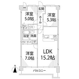 ヒルサイドテラス北平野 3階