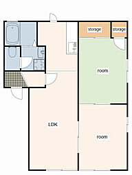 フレグランス小川 1階3Kの間取り