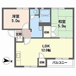 リバーサイドII 2階