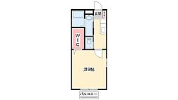 コンフォートテクノ3 1Kの間取図画像