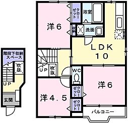 グリーンコート柿内 3LDKの間取図画像