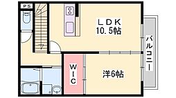 クレールカーサ 1LDKの間取図画像