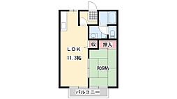 アルカンシエール 1LDKの間取図画像