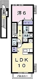 ブリーゼ 1LDKの間取図画像