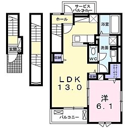 レガリア 1LDKの間取図画像