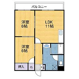 キャッスルコート21 2LDKの間取図画像