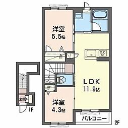 カーサグラス オエステ 2階