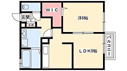ルミエール 1LDKの間取図画像