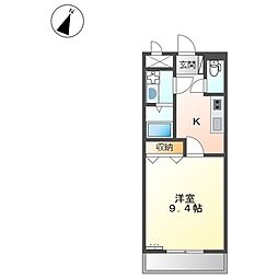 エクセレント,ON 1Kの間取図画像