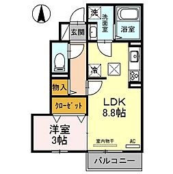 Fortuna 1LDKの間取図画像