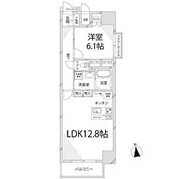 キャッスルコート博労町 1LDKの間取図画像