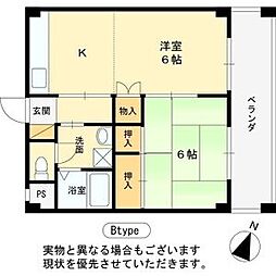SKハウジング 2Kの間取図画像