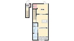 グランディールTS 1LDKの間取図画像