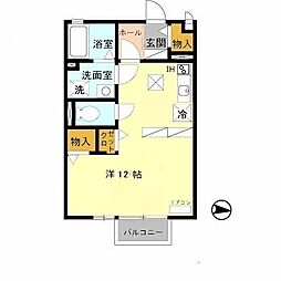 リビングタウン古坂弐番館 ワンルームの間取図画像