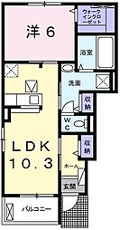 コンフォートカーサ3 1LDKの間取図画像