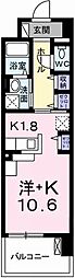 クレール姫路 ワンルームの間取図画像