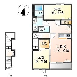 アクロポリス7 2LDKの間取図画像