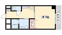インタービレッジ東延末2 1Kの間取図画像