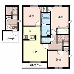 メゾンラフェリオ 3LDKの間取図画像