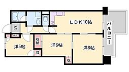 インタービレッジ青山三番館 3LDKの間取図画像