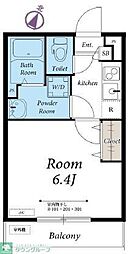 小田急小田原線 相模大野駅 徒歩10分の賃貸マンション 1階1Kの間取り