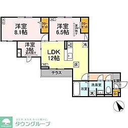 ドムスクレスト森野 3LDKの間取図画像