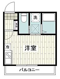 フルセイルさがみ野II ワンルームの間取図画像