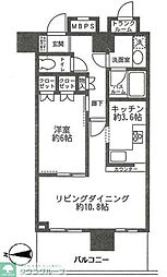 クリオレジダンスタワー横濱鶴ケ峰 1LDKの間取図画像