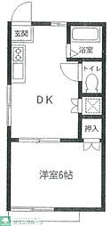 メゾンデベール 1DKの間取図画像