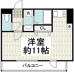 シティパレスさがみ野No.7 1LKの間取図画像