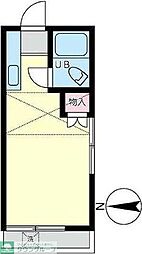 マリンハイツ ワンルームの間取図画像
