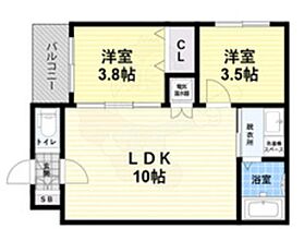 大阪府堺市堺区錦綾町２丁（賃貸アパート2LDK・2階・38.61㎡） その2