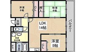 カーサレフィナード  ｜ 大阪府堺市北区北花田町３丁（賃貸マンション3LDK・3階・65.00㎡） その2