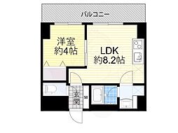 LUVIAS堺 4階1LDKの間取り