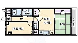 プレミール 2DKの間取図画像