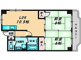 日宝ライフ放出西  ｜ 大阪府大阪市城東区放出西2丁目19-10（賃貸マンション2LDK・8階・52.00㎡） その2