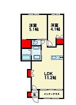 ソリジエ 105 ｜ 福岡県北九州市八幡東区東山２丁目2-7（賃貸アパート2LDK・1階・48.61㎡） その2