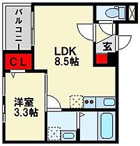 パルティーレ戸畑 203 ｜ 福岡県北九州市戸畑区千防３丁目13-（賃貸アパート1LDK・2階・28.17㎡） その2