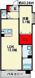 間取図画像 1LDK
