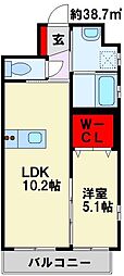 間取図画像 1LDK