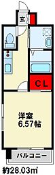 KSK南小倉コアプレイス 1Kの間取図画像