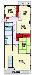シャトレ諏訪町 4LDKの間取図画像