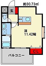 アヴィタシヨン浅生通り 1Kの間取図画像