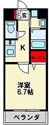 北九州市小倉北区中井3丁目マンション 1Kの間取図画像