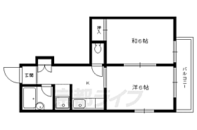 京都府京都市北区紫竹栗栖町（賃貸マンション2K・2階・31.11㎡） その2