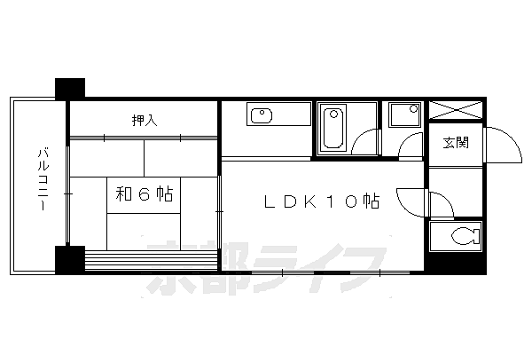 ウイングシティ西洞院 405｜京都府京都市下京区本柳水町(賃貸マンション1LDK・4階・37.00㎡)の写真 その2