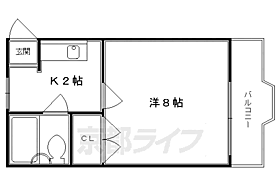 京都府京都市右京区西院乾町（賃貸アパート1K・2階・20.53㎡） その2