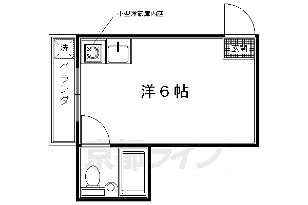 ライブコート二軒茶屋 203｜京都府京都市左京区静市市原町(賃貸マンション1K・2階・14.00㎡)の写真 その2