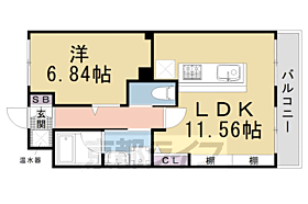 京都府京都市中京区西ノ京中保町（賃貸マンション1LDK・2階・40.82㎡） その2