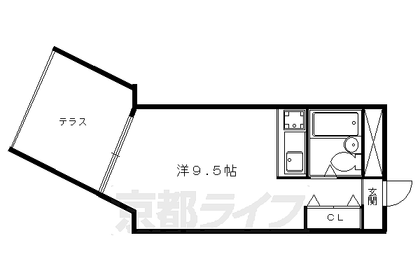 アベニールアサダ 103｜京都府京都市左京区田中南西浦町(賃貸マンション1K・1階・22.00㎡)の写真 その2